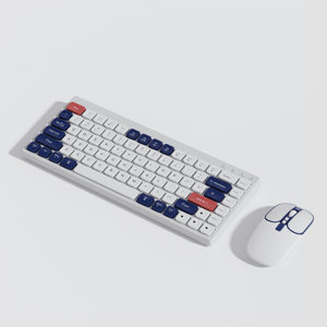 75% bố trí 84 phím siêu mỏng bàn phím chuột kết hợp văn phòng không thấm nước bộ lụa in keycaps <span class=keywords><strong>Windows</strong></span> tương thích - Product Image 3
