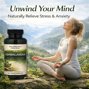 แคปซูลอัชวาคันธาธรรมชาติ 100% <span class=keywords><strong>450</strong></span> มก. สำหรับผู้ทานมังสวิรัติ ช่วยผ่อนคลายความเครียด บรรเทาอาการ และเพิ่มพลังงาน - Product Image 5