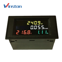 D69-2049 Voltmeter AC Digital 100A 80-300V, Pengukur Voltase Ammeter Energi Listrik