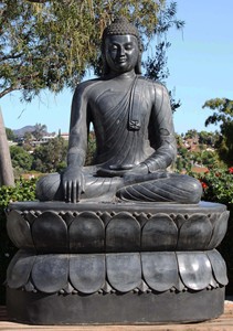 Classico tempio <span class=keywords><strong>giardino</strong></span> decorato in bronzo seduto Buddha felice in ottone statua di Buddha dorato - Product Image 2