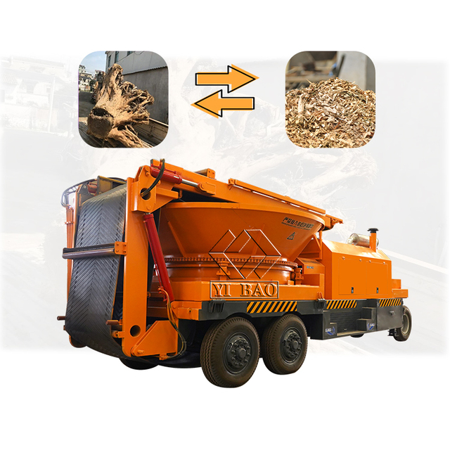High Productivity Rotary Stump Crusher Mobile Wood Root Breaking Machine with Large Disc Gear Pump Bearing Cores