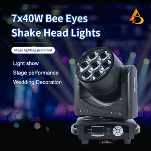 Foco Móvil LED 4 en 1 de 7*40W Estilo Hot Style, Mini Big Bee Eye, con Efecto Wash - Product Image 2