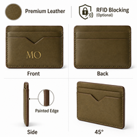 Dompet Kartu Kulit Tipis Bergaya Bisnis dengan Banyak Slot untuk Penjual E-commerce dan Pedagang Merek, Tempat Kartu Kustom