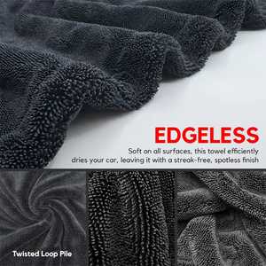 Premium 1000gsm 1200gsm Twist Loop Microfiber Car Wash Towel Super Absorbent No Lint Plush Twist Cleaning <strong>Drying</strong> <strong>Cloth</strong> - Product Image 5