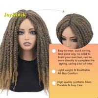 Perruque synthétique de qualité supérieure pour femme, tresses Marley noires naturelles sans colle, idéale pour le quotidien