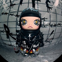 POPMART MEGA SPACE MOLLY 1000% Trevor Andrew 2.0 Figurines d'action personnalisées Décoration de maison Affichage Boîtes mystère Cadeaux de collection
