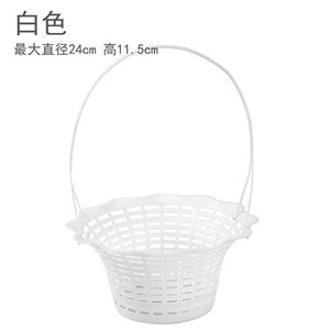 Cesta de Flores de Plástico Jingyuan de 24.5 cm, Reforzada, para el Festival Qingming, para Ofrecer Sacrificios, con Asa - Product Image 2