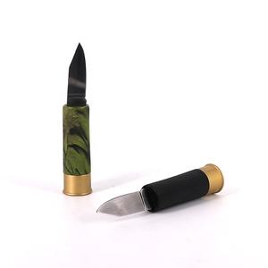 شكل جديد سكين جيب صغير قابل للطي كامو 12 G سكين التخييم البلاستيك + سكين صغير الفولاذ المقاوم للصدأ - Product Image 5