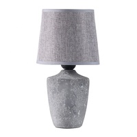Lampe de bureau en grès de style européen lampe de chevet décorative en céramique gris mat pour la maison antique