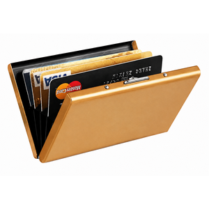 Wholesale Stainless Steel RFID Blocking Card Holder Case 6/10 Slots <b>Metal</b> Credit ID Card <b>Wallet</b> for Business Travel Gift - Product Image 3