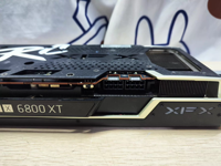 Bekerja dengan baik Gpu RX 6800 6800XT 16GB GPU Desktop game digunakan antarmuka PCI Express DVI RX 6800XT kipas kartu grafis