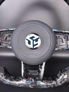 Volante Deportivo de Fibra de Carbono Real con LED para VW Taos GT GTI R <span class=keywords><strong>Line</strong></span>, Modificación Personalizada, Estilo Nuevo - Product Image 3