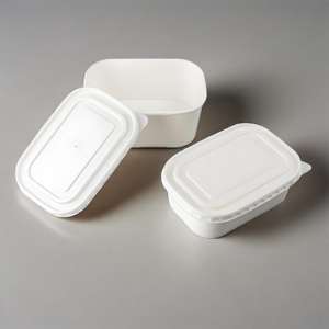 Tazón y tapa de sopa de papel de arroz para ensalada de papel blanco rectangular desechable personalizado a precio barato - Product Image 2