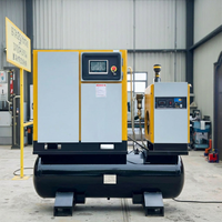 Compresseur d'air industriel miniature à vis, sans huile, à lubrification, monophasé, électrique, rotatif, portable, 5,5 kW, 7,5 CV