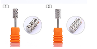 Broca de barril grande de 2,35mm, brocas de carburo de plata para uñas, bandas de lijado para taladro eléctrico para uñas F Fine