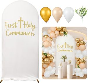 Coperture per <span class=keywords><strong>Arco</strong></span> Bianche 'Congrats Grad' con Parte Superiore Arrotondata, Sfondo Bifacciale per Decorazioni di Laurea, Matrimonio, Eventi e Feste, Personalizzabile - Product Image 5