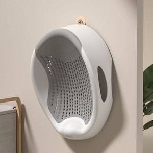 Asiento de baño para bebé con forma de manzana, soporte multifuncional para 0-12 meses, gris - Product Image 1