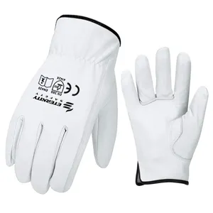Cow Grain Safety Leather Rigger Glove for both driver and industry