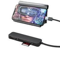 Vente en gros SD TF MS CF tout en 1 adaptateur USB 3.0 multifonction pour carte mémoire USB type C 2-en-1 lecteur de carte SD Hub blanc Micro
