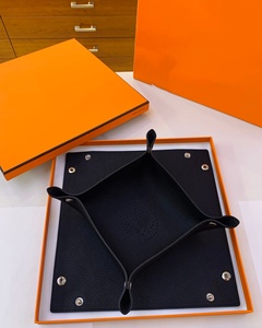 Wholesale Leather Foldable Valet <b>Tray</b> Square Jewelry Desk Organizer Travel <b>Storage</b> <b>Tray</b> - Product Image 1