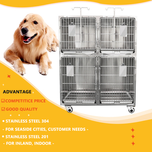 Jaula Veterinaria de Acero Inoxidable para Perros, Combinada con Hotel para Mascotas, para Hospitales y Clínicas de Animales - Product Image 2