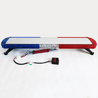 BIAOCHI Wasserdichte Rot-Weiß-Blaue LED-Blitzleuchte 47" 120CM Notfall-Warnleuchte für Auto-LKW-Dach Signalisierungsblinker