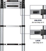 Échelle de grenier télescopique pliable industrielle en aluminium de 2 m, 7 marches, capacité de 150 kg, certifiée TUV, compacte et rétractable
