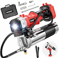 Pistolet à graisse sans fil MARS EGG-01, batterie 2 Ah, 12000 PSI, poignée rotative haute pression, tuyau de 39,4 pouces, 4 raccords, en vrac