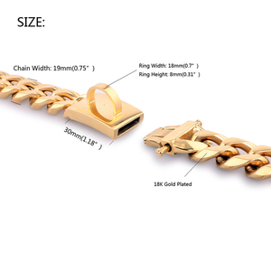 Luxus Gold Schnalle Hunde kette Halsband Edelstahl Hunde halsband für große große Hunde - Product Image 5