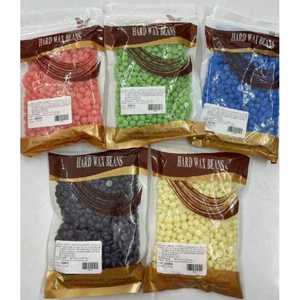 Confezione da 200g di fagioli di cera dura multicolore fornitura di cera dura depilatoria per la depilazione sulle gambe del viso opzioni di rosa sentori di limone Aloe - Product Image 1