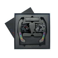 Kits d'intérieur de voiture BAITONG, palettes de changement de vitesse magnétiques pour VW Golf Mk7 avec éclairage LED en fibre de carbone