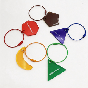 <span class=keywords><strong>Portachiavi</strong></span> in Acrilico Trasparente Colorato Personalizzato, Charm per Borsa con Logo o Slogan Stampato UV, Anello in Filo d'Acciaio, Regalo Personalizzato - Product Image 4