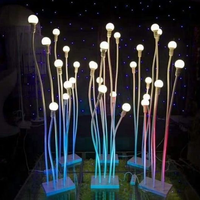 5 lumières de mariage pliables, chemin de marche, éclairage LED pour route, décorations de stand, 5 ampoules LED en forme de fleur, décoration de fête et d'événement