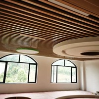 Système de dalles de plafond suspendu en grille linéaire en aluminium moderne, ignifuge et étanche, pour hôtels