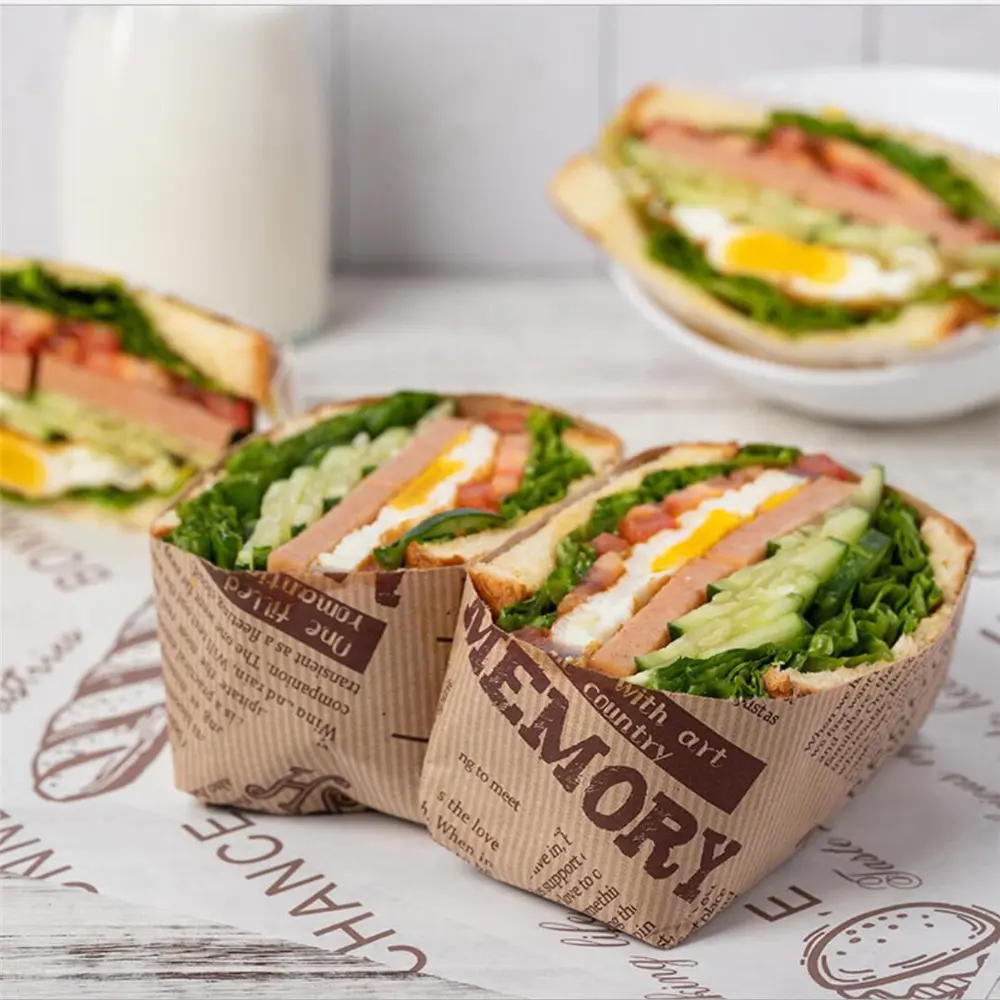 Burger Wraps Packaging Singapore Kertas Pembungkus Bening untuk Makanan