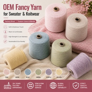 Fil de Laine Mé<span class=keywords><strong>lang</strong></span>ée Doux au Toucher 1/14NM, Fil Polaire Moelleux pour Tricot de Luxe, Surchemise, Cardigan, Textile d'Hiver en Gros - Product Image 1