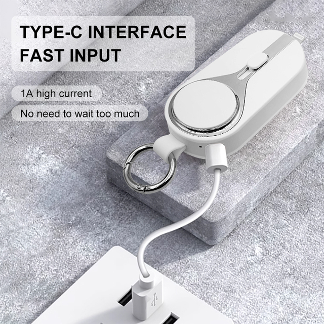 OEM/ODM 4 in 1 2000mAh Emergency Solar Keychain Watch Charger Mini Portable Charger Keychain Powerbank for Mobile Phone
