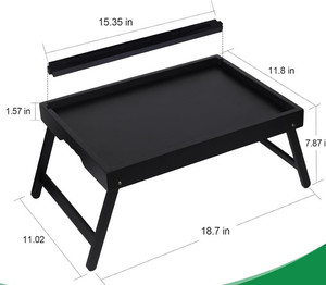 Support de téléphone <span class=keywords><strong>pour</strong></span> tablette Table de petit-déjeuner <span class=keywords><strong>pliable</strong></span> en bambou <span class=keywords><strong>Plateau</strong></span> de lit réglable <span class=keywords><strong>pour</strong></span> <span class=keywords><strong>ordinateur</strong></span> portable avec pieds - Product Image 4