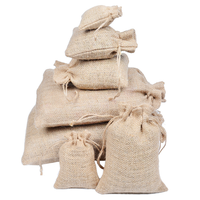 Eco Grains de Café Petit Hessian Jute Cordon Sac Toile De Jute Sac De Cadeau De Noël Pour thé au riz peigne Bijoux logo personnalisé