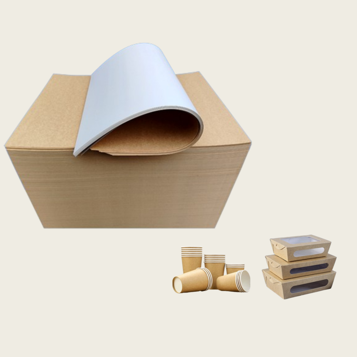 190-340GSM C1s Single-Sided Coated Kraft Back Cardboard for Raw Material Paper Duplex Board for Tea Coffee Beer Beverage