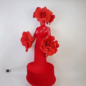 Disfraz de Cosplay para Club Nocturno, Disfraz de Espectáculo de Rosas Blancas y Rojas, Disfraz de Desfile de Parque de Atracciones - Product Image 5