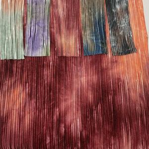 Tela plisada con estampado a rayas para ropa, máquina de pliegues con estampado de TIE-dye, <span class=keywords><strong>issey</strong></span> miyake, venta al por mayor, verano 2023 - Product Image 6