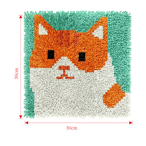Verdadero fabricante bordado Latch Hook Kits funda de almohada suave Diy lindo perro naranja funda de cojín de <span class=keywords><strong>punto</strong></span> de <span class=keywords><strong>cruz</strong></span> <span class=keywords><strong>para</strong></span> coche y hogar - Product Image 3