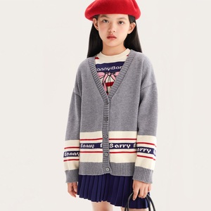 OEM/ODM Logotipo Personalizado das Mulheres Algodão Knit Top <span class=keywords><strong>Cardigan</strong></span> Jacquard Design Camisola para a Estação do Outono para Senhoras & Meninas - Product Image 1