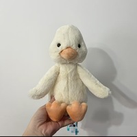 Peluche Canard Super Douce, Poupée Canard Jaune en Coton PP, Technique Broderie, Doudou, Cadeau pour Enfants