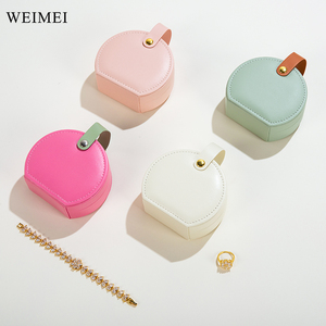 WEIMEI High-Capacity Pu Leather Portable Travel Leather Jewelry Organizer Display <b>Boxes</b> for Necklaces Rings <b>Earrings</b> Storage - Product Image 4