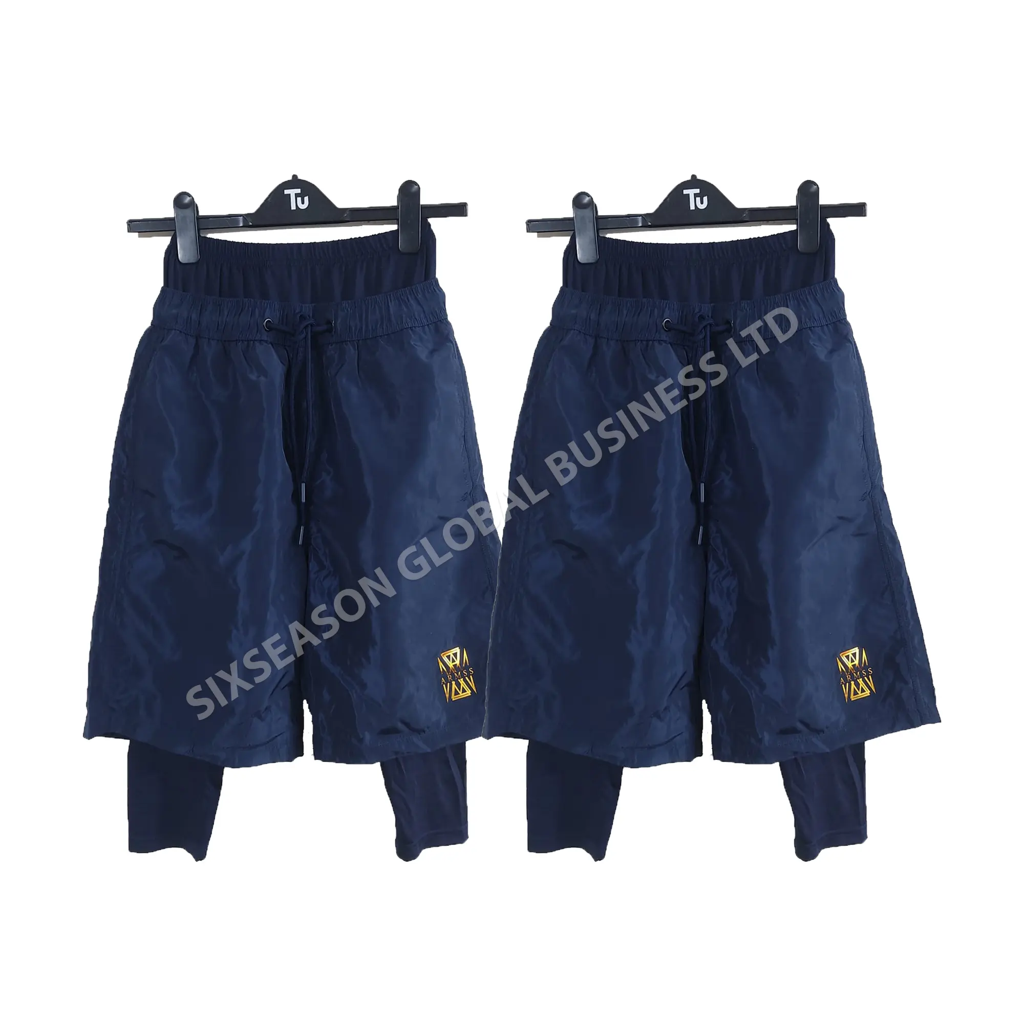 Precio al por mayor 100% pantalones cortos de algodón cintura elástica Streetwear Casual traje de baño pantalones de playa pantalones cortos de natación para hombres de Bangladesh