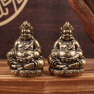 Figura de Buda Miniatura de Latón Sólido Estilo Chino, Decoración de Escritorio, Artesanía, Buda de Bolsillo, Estatuas de Buda Vajrasattva - Product Image 1