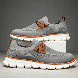 Men's Trendy Breathable Woven Walking <b>Shoes</b> With Adjustable Draw String Casual Outdoor Lightweight Business <b>Shoes</b> - Product Image 3
