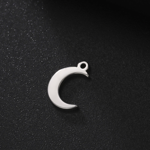 Mini-breloques lune et étoile, <span class=keywords><strong>pendentif</strong></span> croissant en acier inoxydable pour la fabrication de bijoux, colliers, bracelets, cadeaux, bijoux fins DIY - Product Image 2